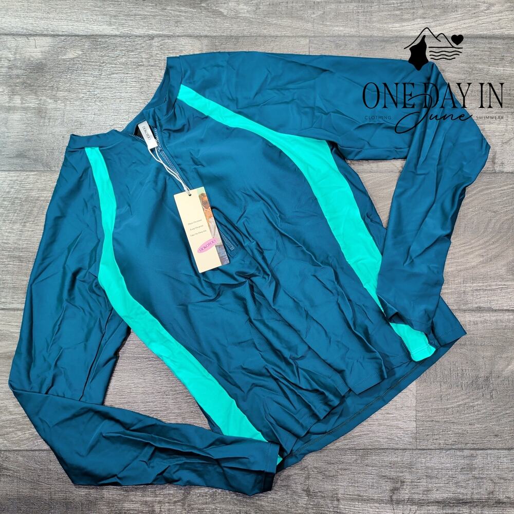 Dokotoo Long Sleeve Rashguard Tankini Top Size XL
